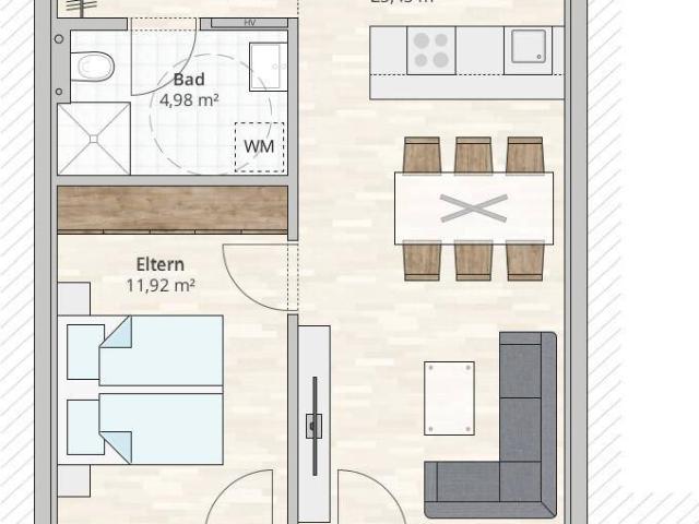 2 Zimmer Terrassenwohnung TOP 8 in Rankweil Brederis, Korngasse 5