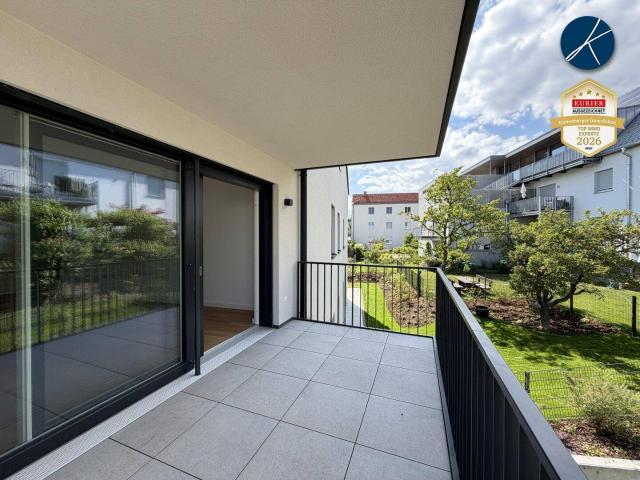 2 Zimmer Wohnung mit 9m² Balkon und Blick in´s Grüne Top 7 Erstbezug!
