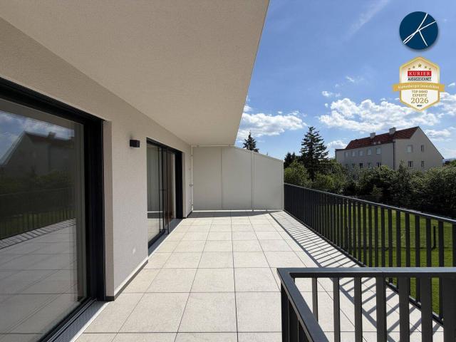 2 Zimmer Wohnung mit 25m² Balkon Top 6 Erstbezug!
