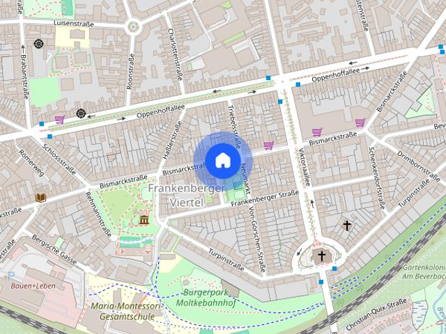 2 Zimmer Wohnung mit Altbaucharme im Frankenberger Viertel