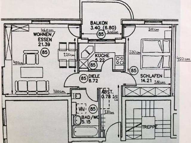 2 Zimmer Wohnung mit Balkon & Garage in Hollerstaude zu verkaufen