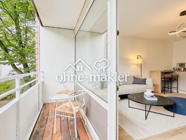 2 Zimmer Wohnung mit Balkon in Lokstedt – frisch renoviert, provisionsfrei vom Eigentümer