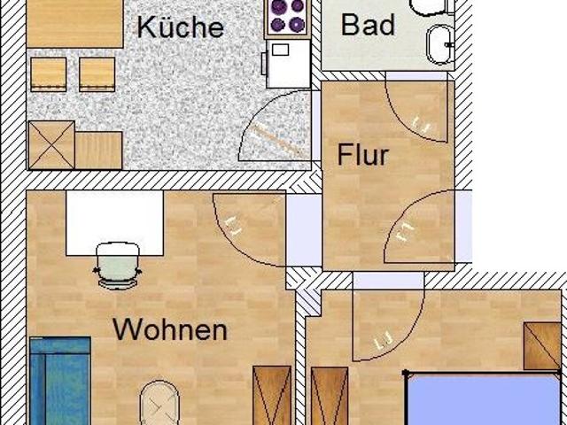 2 Zimmer Wohnung mit Balkon in Ledeburg