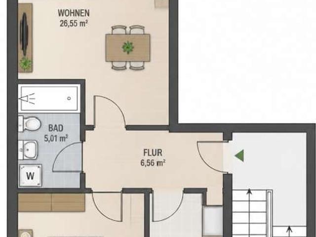 2 Zimmer Wohnung mit Balkon in Leipzig Seehausen