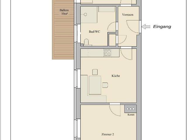 2 Zimmer Wohnung mit Balkon in Sankt Johann in Tirol