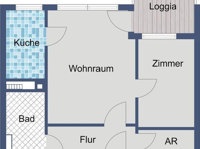 2 Zimmer Wohnung mit Balkon und Aufzug in Offenbach