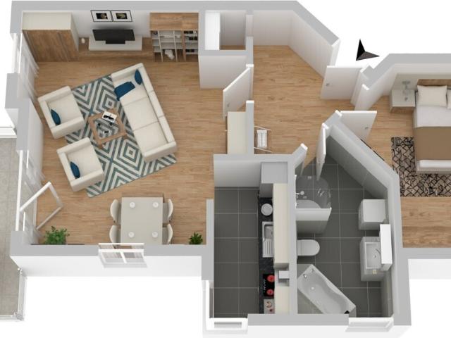 2 Zimmer Wohnung mit Balkon und Einbauküche – Ideal für Single und Paare 40