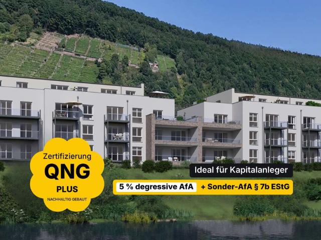 2 Zimmer Wohnung mit Balkon und QNG PLUS Zertifizierung!