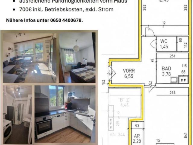 2 Zimmer Wohnung mit Loggia ab November in Aspang Markt