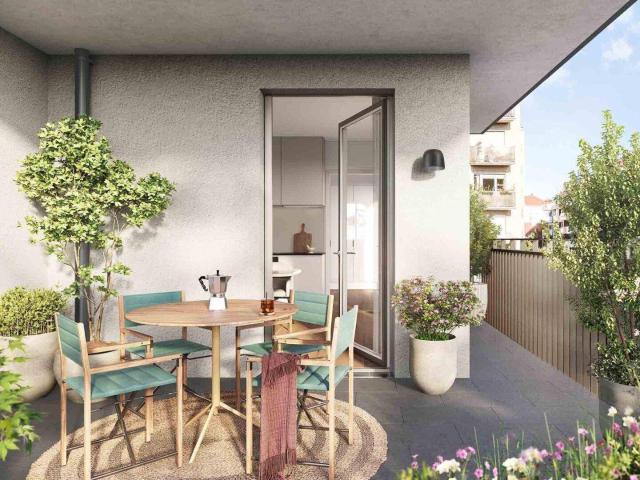 2 Zimmer Wohnung mit Morgenlicht: Nordost Balkon & energieeffiziente Geothermie