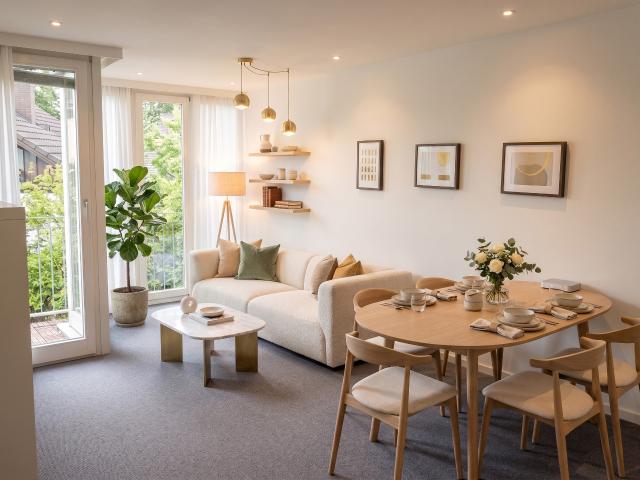 2 Zimmer Wohnung mit Südwest Balkon, TG Duplexstellplatz & S Bahn Nähe