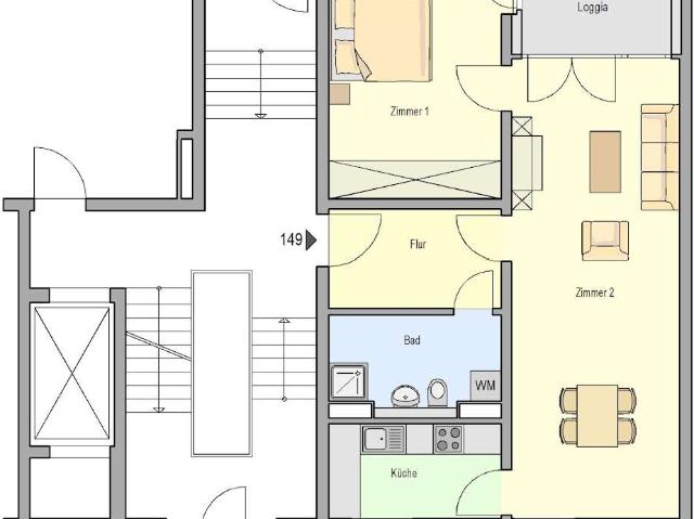 2 Zimmer Wohnung im Regensburger Viertel
