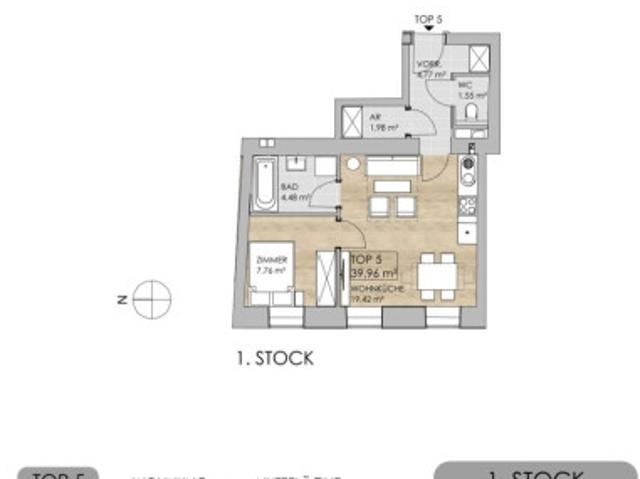 2 Zimmer Wohnung in modernisiertem Altbau – mit offener Wohnküche | unbefristete Vermietung