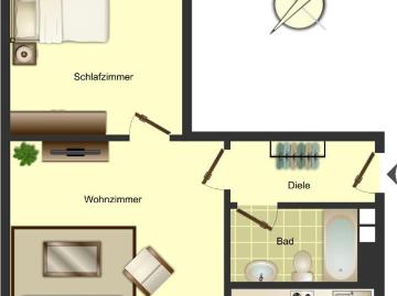 2 Zimmer Wohnung in Bergkamen Weddinghofen