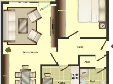 2 Zimmer Wohnung in der City im Angebot, einzugsfertig!