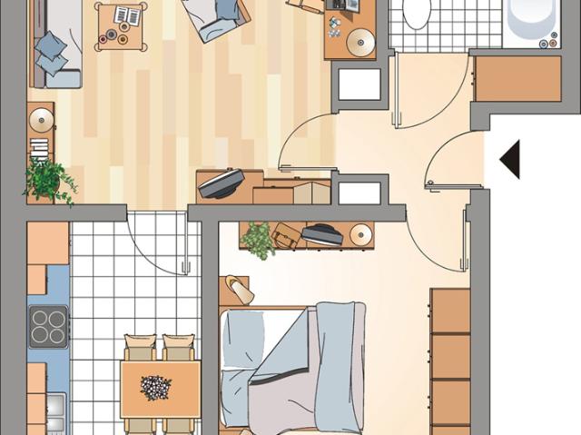 2 Zimmer Wohnung in Gelsenkirchen Resser Mark