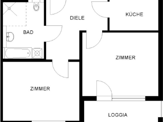 2 Zimmer Wohnung in Gerthe für Senior*innen mit WBS