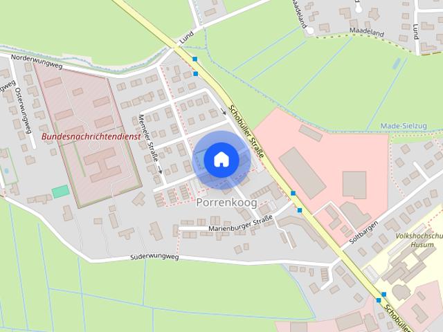 2 Zimmer Wohnung in Husum mit Terrasse