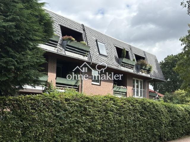 2 Zimmer Wohnung in Hamburg Bergstedt mit großer Südwest Loggia und Blick ins Grüne, 2.OG Endetage