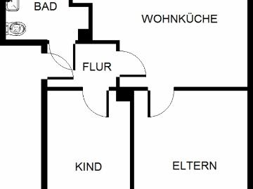 2 Zimmer Wohnung in Herten Disteln