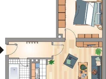 2 Zimmer Wohnung in Recklinghausen Hochlarmark