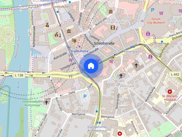 2 Zimmer Wohnung in Stadtmitte