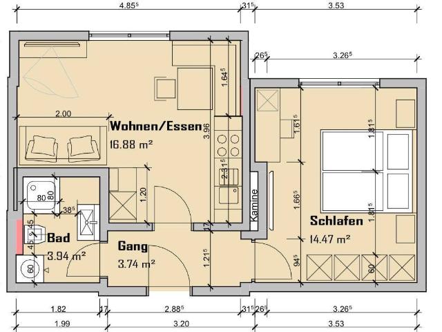 2 Zimmer Wohnung in Sankt Johann in Tirol