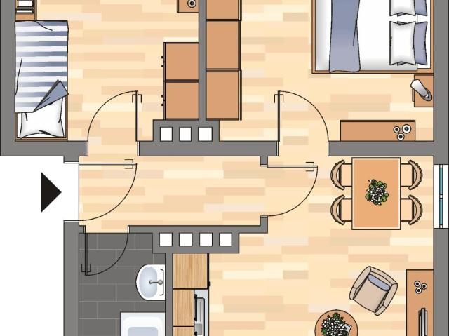 2 Zimmer Wohnung mit Badewanne in Fedderwardergroden!