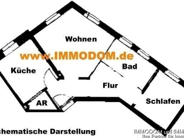 2 Zimmer Wohnung inklusive EINBAUKÜCHE in der Nähe des Schlobigparks zu vermieten!