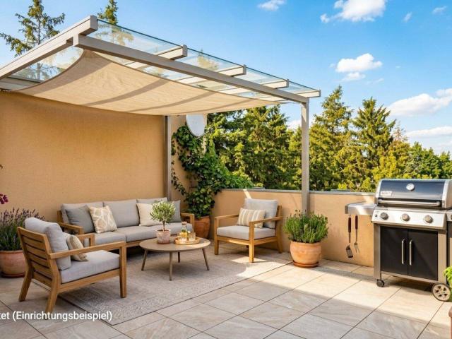 Terrasse ca. 45 m² + 2 Zimmer