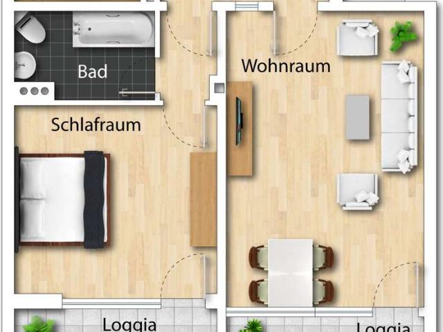 2 Zimmer Wohnung zur Eigennutzung mit zwei Balkonen in bester Innenstadtlage