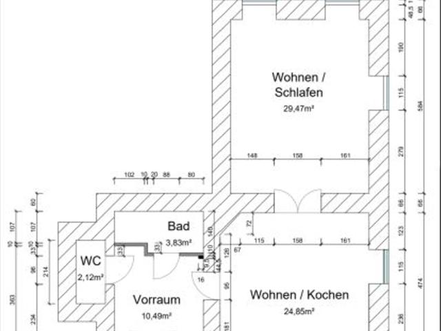 2 Zimmer Altbau Wohnung, Zentral, Ruhig und Hell