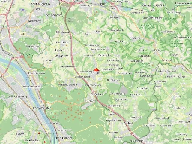 2 Zimmer Dachgeschoss Wohnung mit hohen Decken in Oberpleis