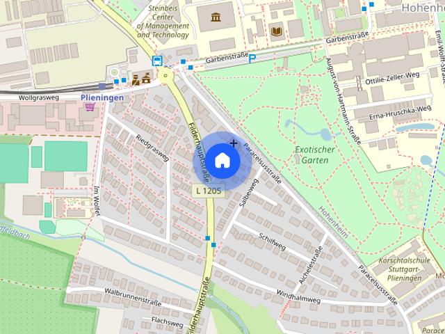 2 Zimmer EG Wohnung möbliert, kurzfristiger Bezug, Terrasse & Stellplatz S Plieningen