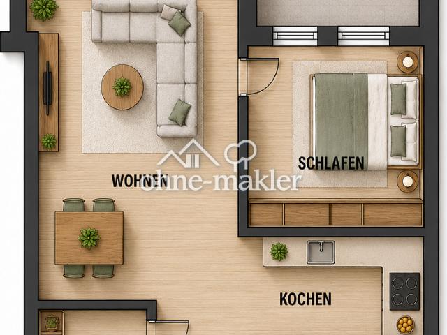 2 Zimmer EG Wohnung TOP Rendite provisionsfrei
