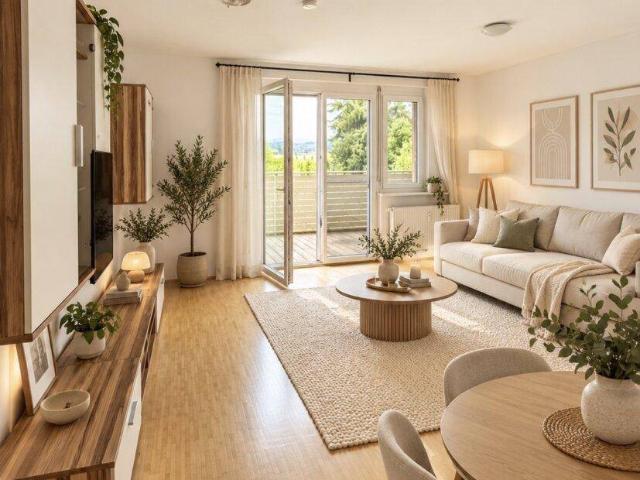2 Zimmer Eigentumswohnung mit großem Balkon, Carport & Grünblick – sofort bezugsbereit!