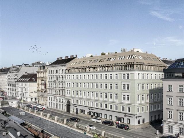 2 Zimmer Erstbezug mit 6 m² Loggia, direkt beim Naschmarkt