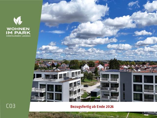 2 ZIMMER ETW MIT GARTENANTEIL WOHNEN IM PARK IN LANGENAU C03