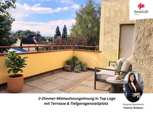 2 Zimmer Mietwohnung in Bestlage – Sonnige Terrasse, Tiefgaragenstellplatz und Altstadtnähe