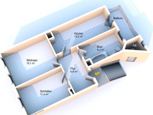 2 Zimmer mit Balkon Johannes Kärner Str