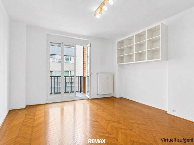 2 Zimmer mit Balkon ums Eck vom Naschmarkt