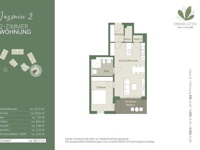 2 Zimmer Neubauwohnung – QNG zertifizierte Kapitalanlage