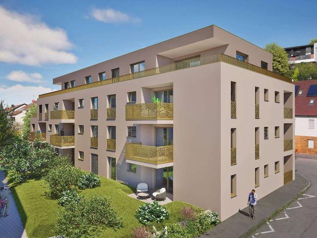 2 Zimmer Neubau Eigentumswohnung mit Gartenanteil in Leonberg B3