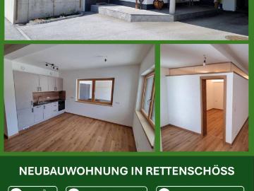 2 Zimmer Neubau Wohnung in Rettenschöss für 600 Euro warm