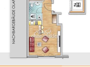 2 Zimmer Studio mit besten Verkehrslage