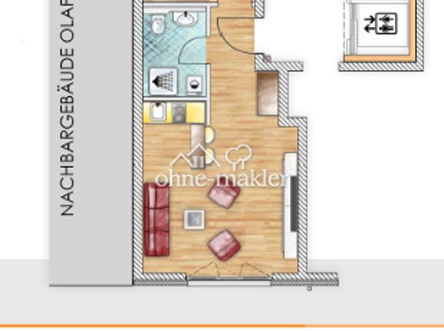 2 Zimmer Studio mit besten Verkehrslage