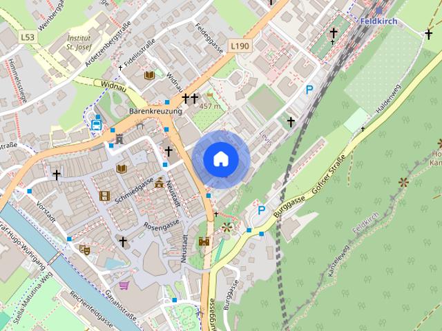 2 Zimmerwohnung am Jahnplatz inmitten von Feldkirch Erstbezug zu mieten Top A2.3