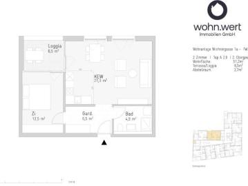 2 Zimmerwohnung am Jahnplatz inmitten von Feldkirch Erstbezug zu mieten Top A2.9