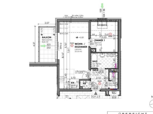 2 Zimmerwohnung im EG mit Balkon