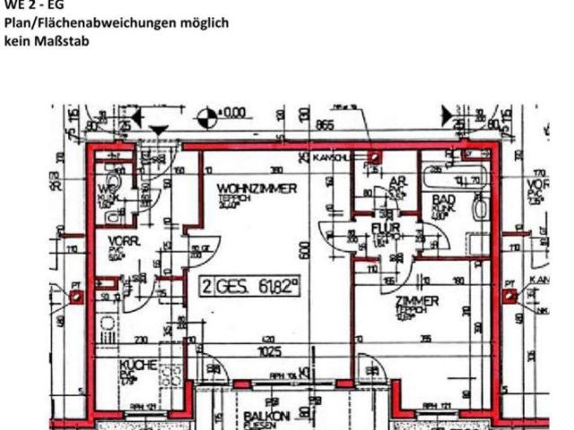 2 Zimmerwohnung im EG mit Balkon
